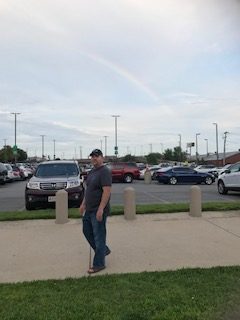 Rainbow at M & T Bank Stadium, Baltimore, Maryland.